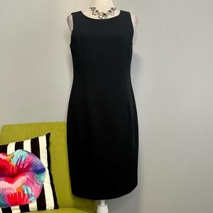 Alex Garfield Vintage Black Sleeveless Sheath Dress 6 Work Cocktail